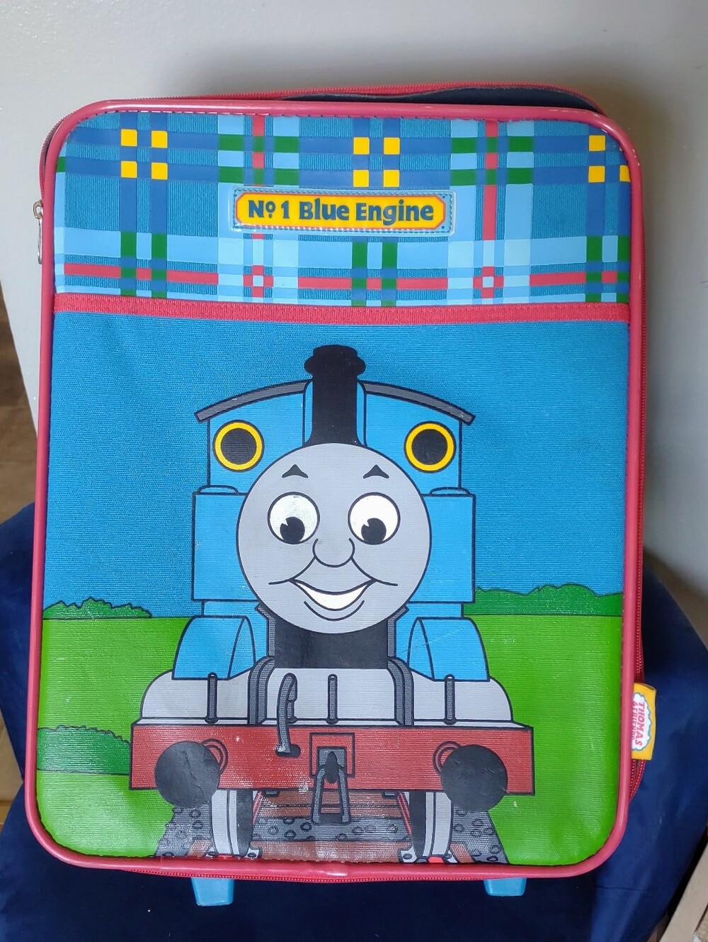 2001 Gullane Thomas The Tank Train Childrens Roll Luggage. VTG